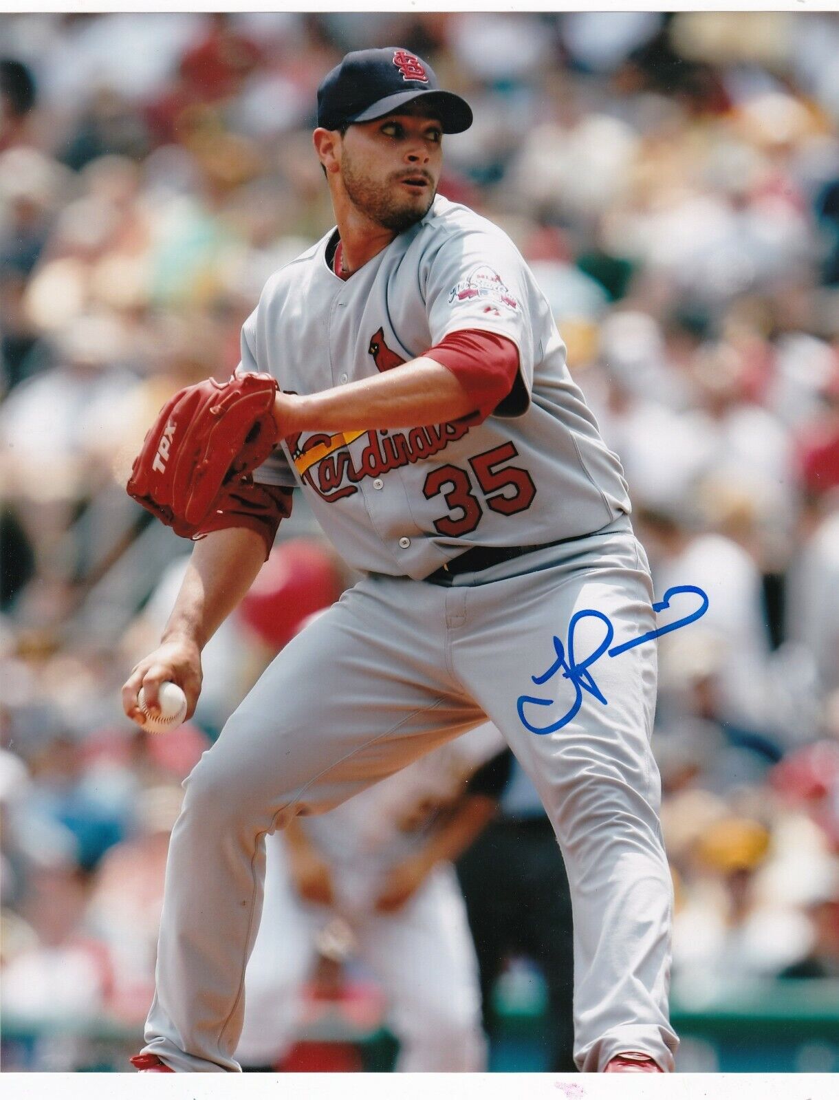 JOEL PINEIRO ST. LOUIS CARDINALS ACTION SIGNED 8x10