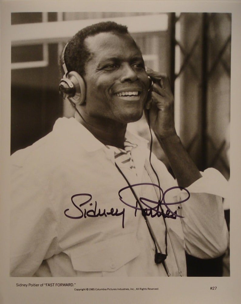 SIDNEY POITIER SIGNED Photo Poster painting Fast Forward The Defiant Ones In The Heat Of The Night Lillies Of The Field wcoa