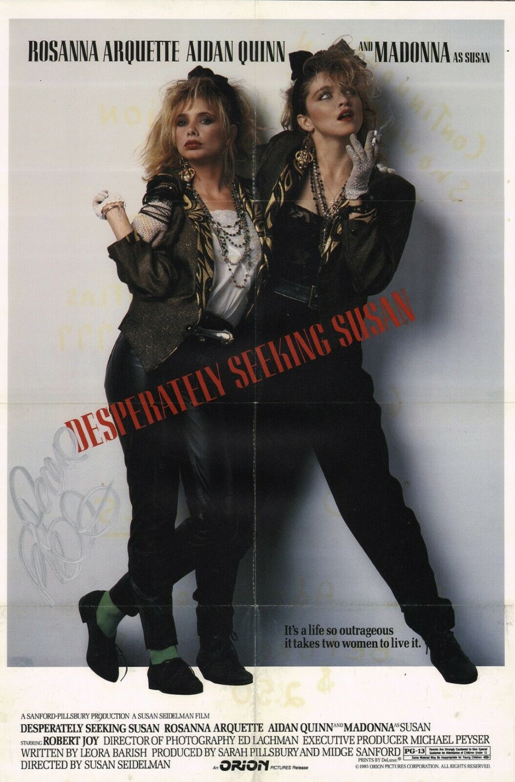 ROSANNA ARQUETTE Authentic Hand-Signed Desperately Seeking Susan