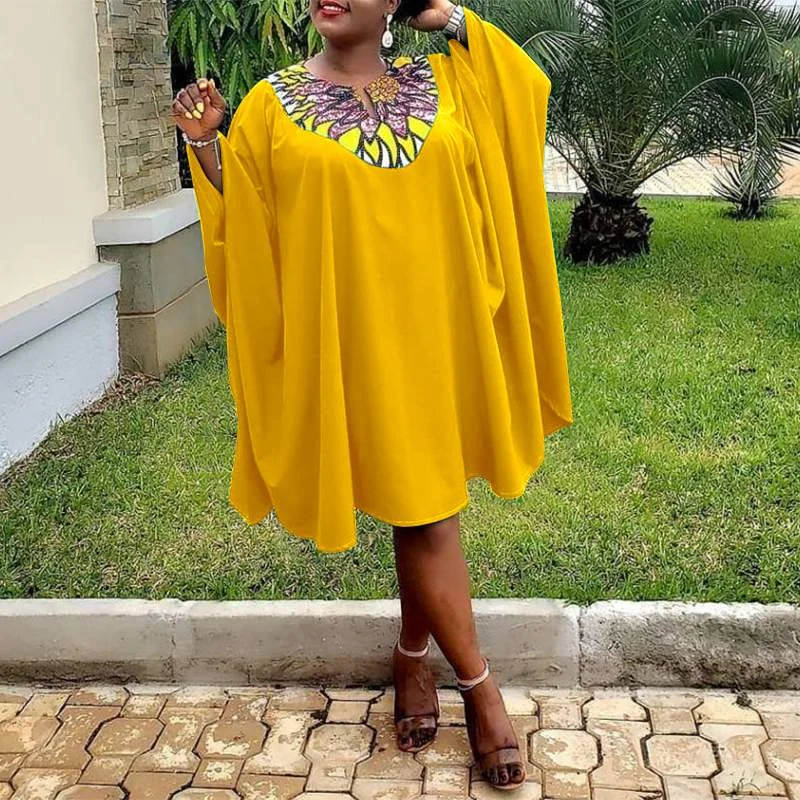 Summer Midi Sundress 2022 VONDA Summer Long Sleeve Vintage Printed Midi Dresses Holiday Dress Casual Holiday Vestido Robe Femme