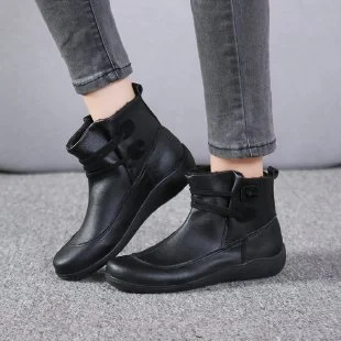 Yyvonne Women's Short Boots 2025 Autumn And Winter New Flat-Bottom Martin Boots English Style Low-Winding Women's Singles Shoes