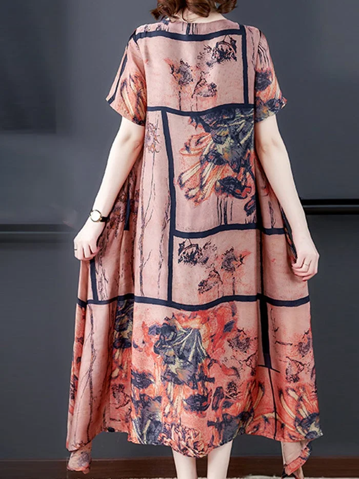 Elegant Fashion Print Dress