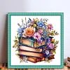 Flowers And Books-11CT Stamped Cross Stitch 40*40cm/15.75*15.75in