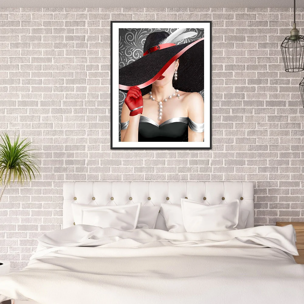 Diamond Painting - Full Round Drill - Elegant Lady(30*40cm)