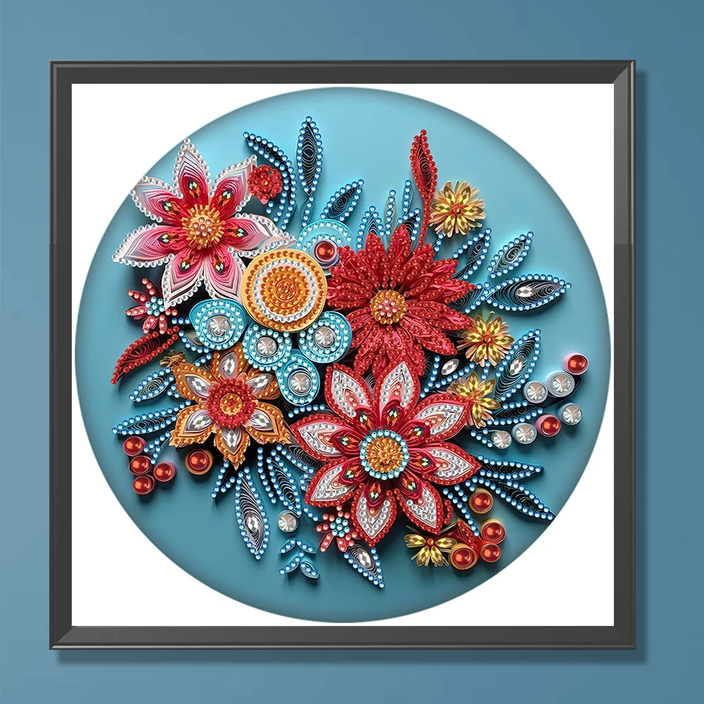Diamond Painting - Partial Special Shaped Drill - Flower(Canvas|30*30cm)