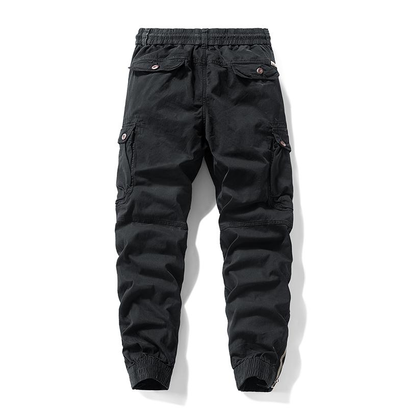 Menswear Fashion Men's Pants - Versatile Functional Cargo Pants for Men, Drawstring Cuffs, Multiple Pockets, Retro Outdoor Casual Style