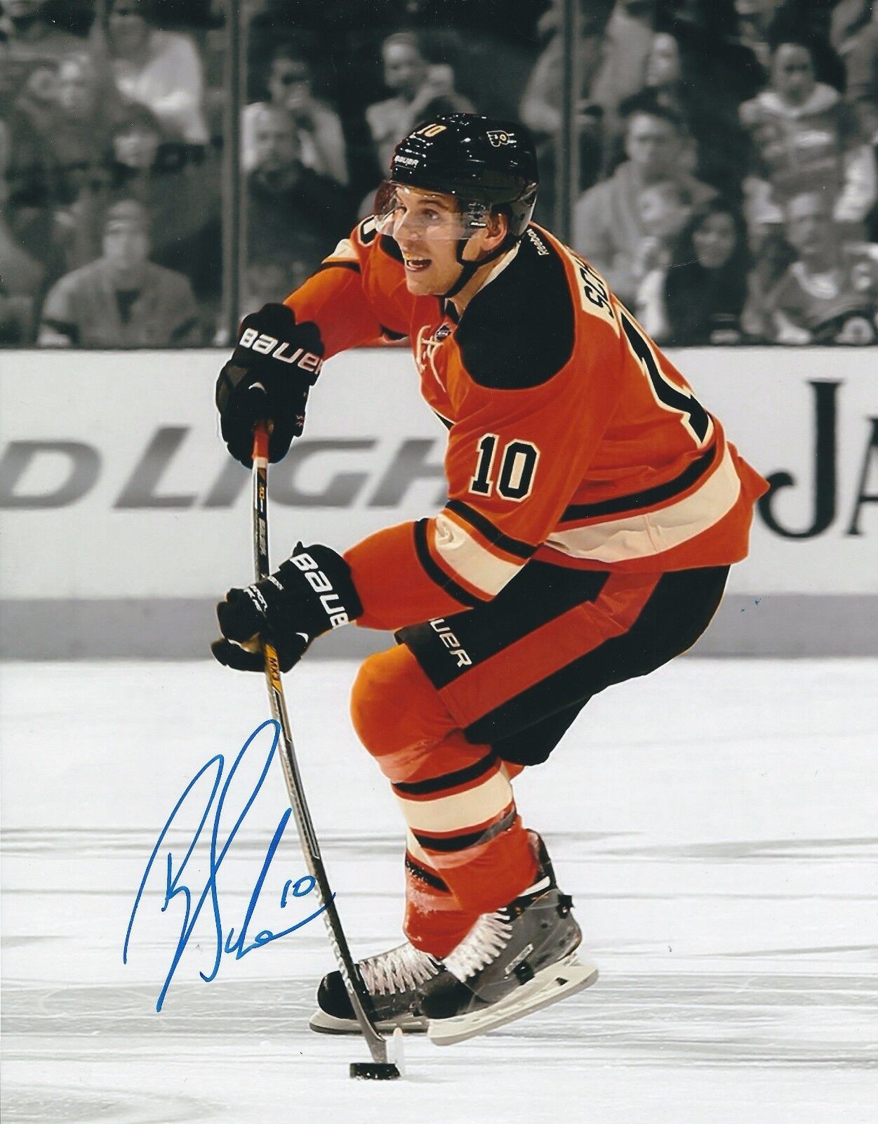 Signed 8x10 BRAYDEN SCHENN Philadelphia Flyers Photo Poster painting - COA