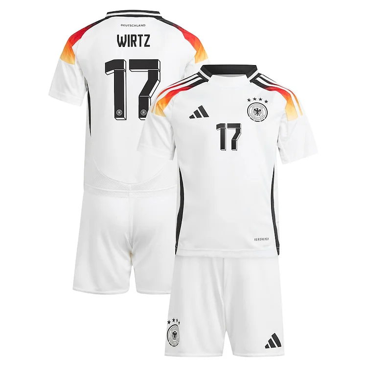 Deutschland DFB Florian Wirtz 17 Heimtrikot Kinder Mini Kit EM 2024