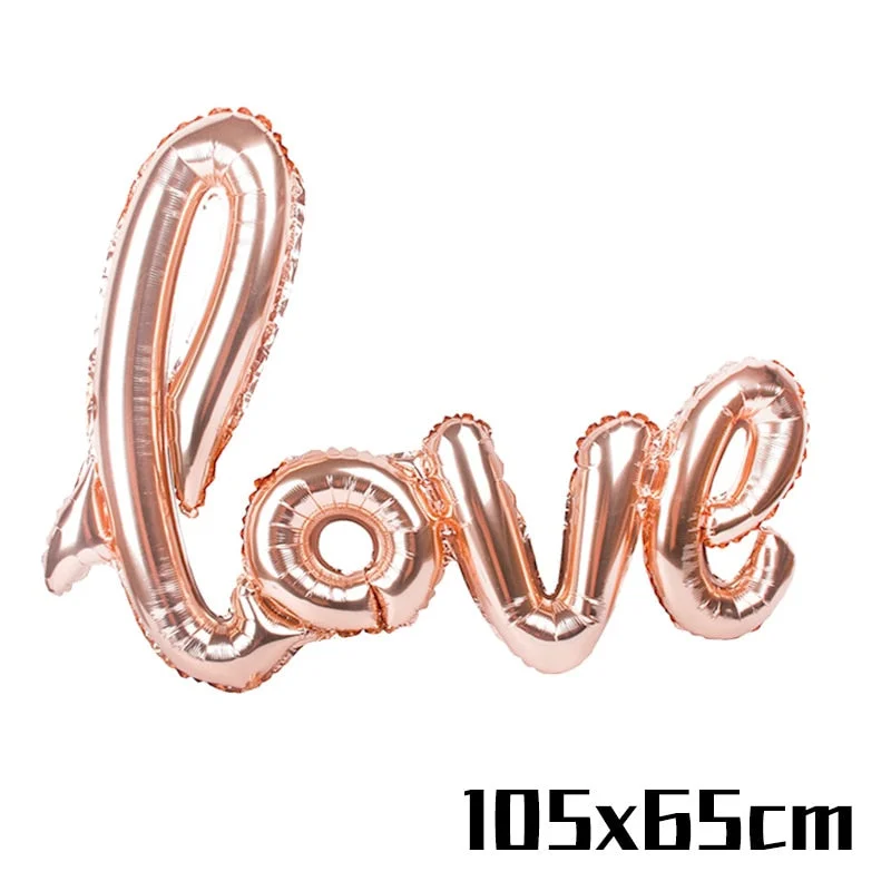 Rose Gold Birthday Party Balloons Set Happy Birthday Party Decoration Adult Foil Balloons Air Ballons Globos Supplies