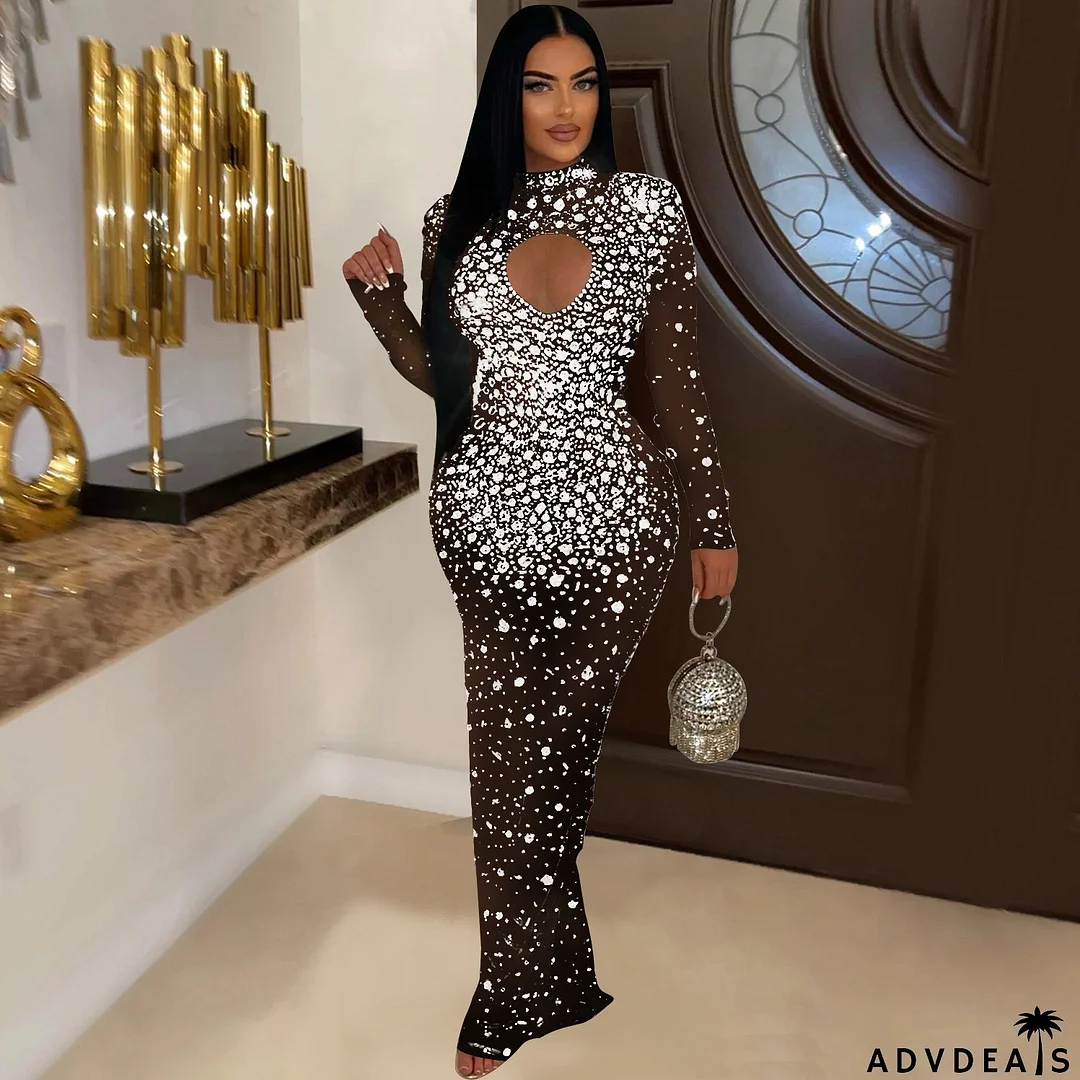 Women Round Neck Beaded dress