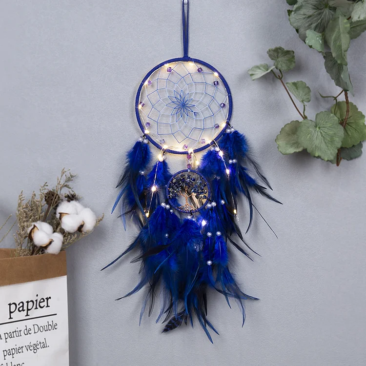 Blue(Base) Blue Dream Catcher, For Home, Size: 14 Inch (length) at