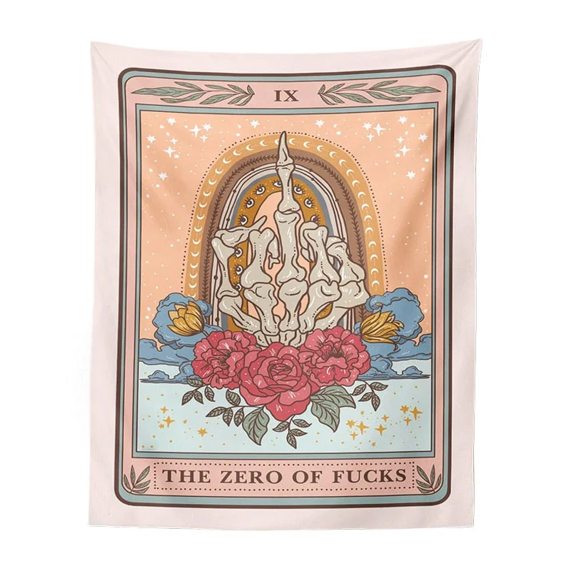The audacity Tarot Tapestry Rainbow Eye Tapestries background Divination Mysterious Tapestry Hippie Skull Dorm Room Home Decor