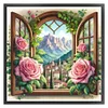 【Limited Stock Sale】Windows And Flowers-11CT Stamped Cross Stitch 50*50cm/19.69*19.69in