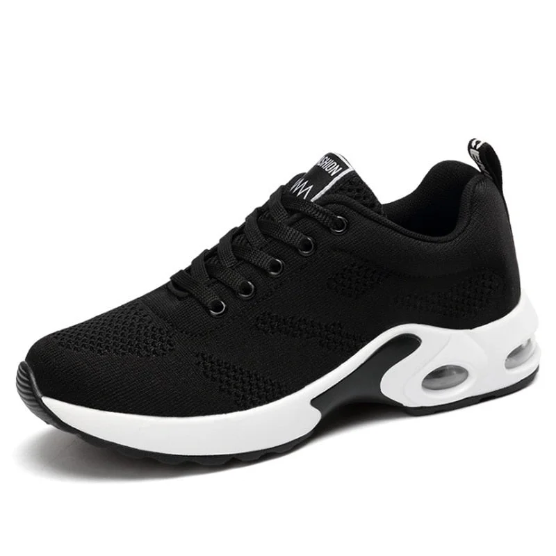 Women Sneakers Air Sole Athletic Running Shoes Lace-up Breathable Jogging Shoes Leisure Outdoor Sneakers Zapatillas De Deporte