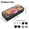 PU 5D Diamond Painting Sunglasses Storage Box Art Crafts Glasses Case (Rose)