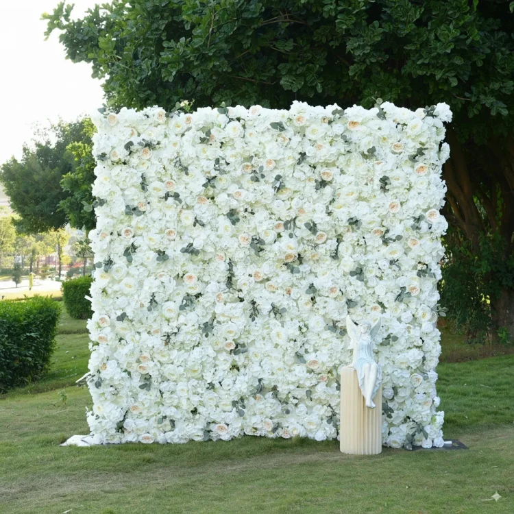 5D White Rose Flower Wall Event Party Wedding Backdrop Decor Prop