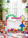 Sunny Day DIY Building Block Photo Frame Kit,Creative Handmade Assembled Photo Frame Handmade Craft Gift Home Tabletop Display Decor