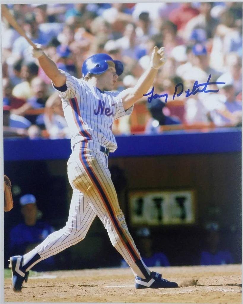 LENNY DYKSTRA SIGNED 8x10 New York Mets Photo Poster painting (A)