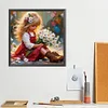 Diamond Painting-DIY Full Round Drill Farm Girl(40*40 CM)