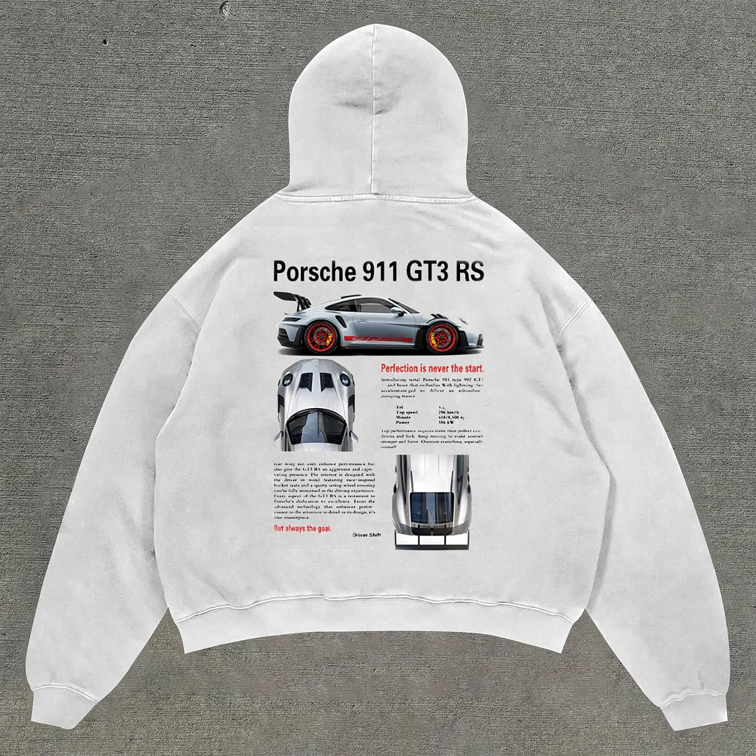 Fashionable and personalized 911 printed loose hoodie