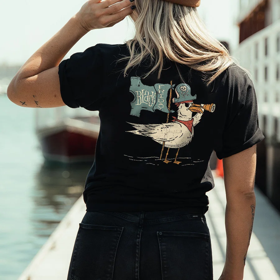 Pirate Duck Printed Women's T-shirt