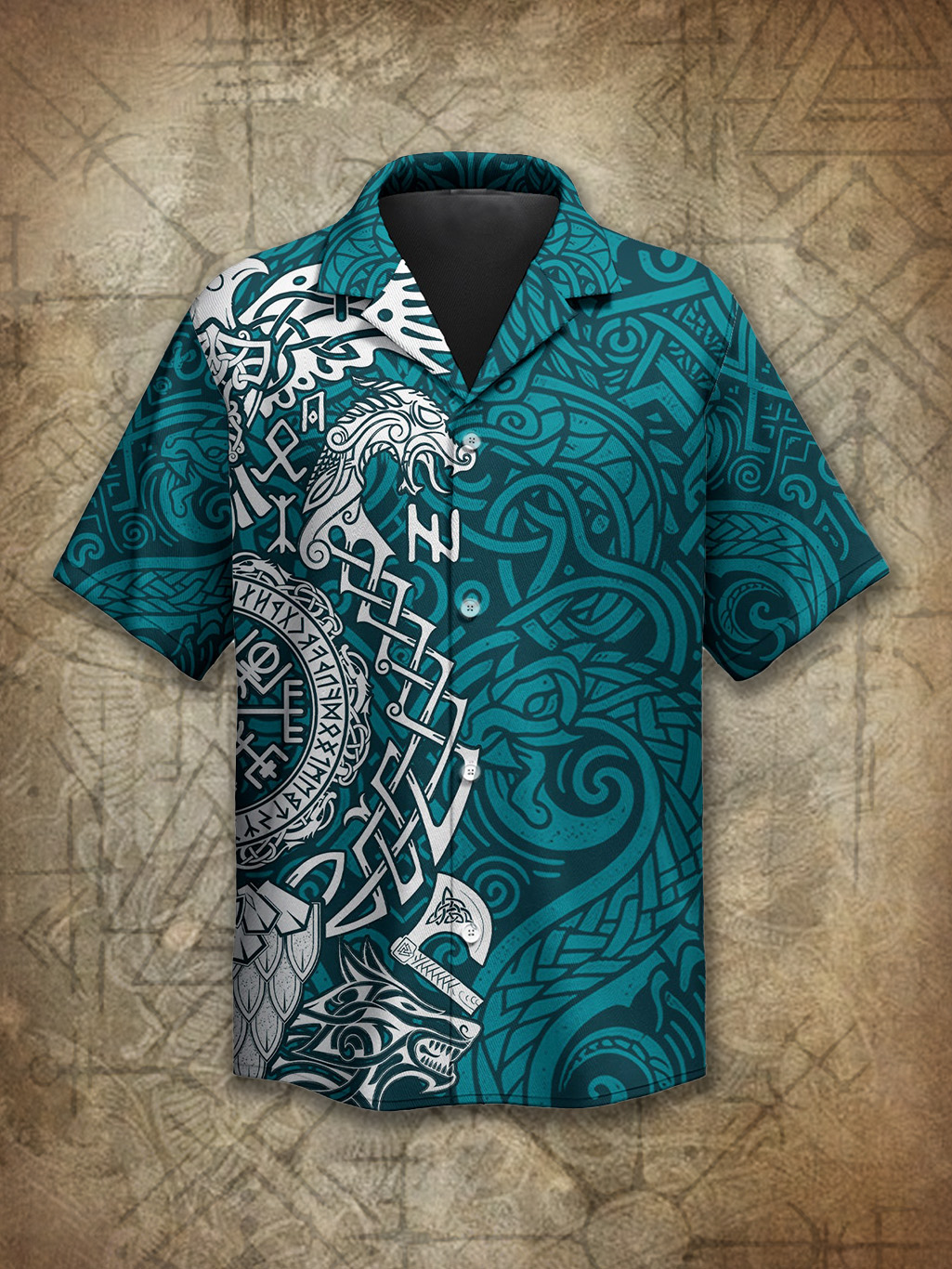 Viking Norse Totem Spirit Power Heritage Hawaiian Shirt / Rvogue / Rvogue