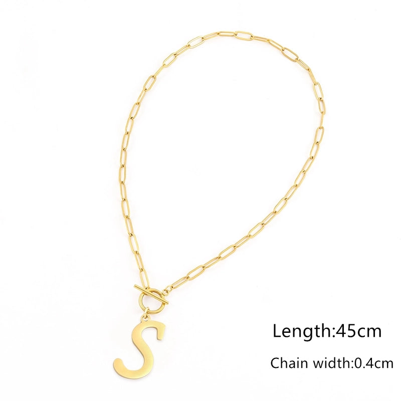 Elegant Minimalist Classic Style Letter 201 Stainless Steel 304 Stainless Steel Pendant Necklace