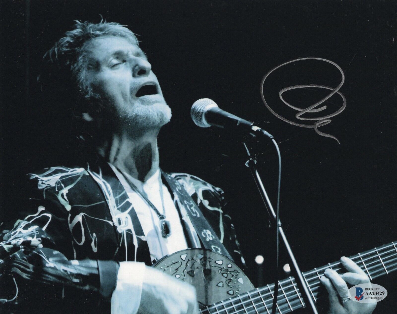 Jon Anderson Yes Music Rock N Roll Signed 8x10 Photo Poster painting w/Beckett COA AA24429 BAS