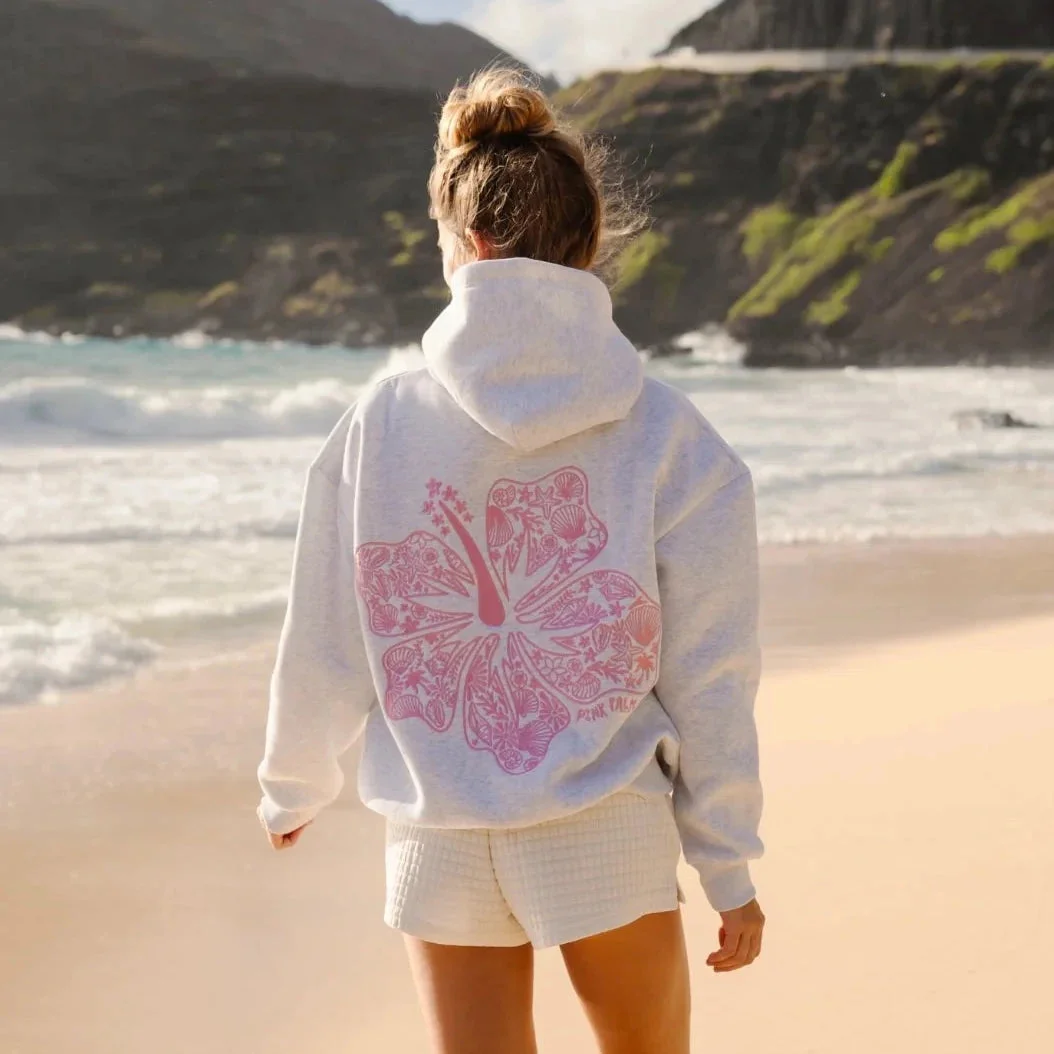 Original Pink Palm Puff Hoodie