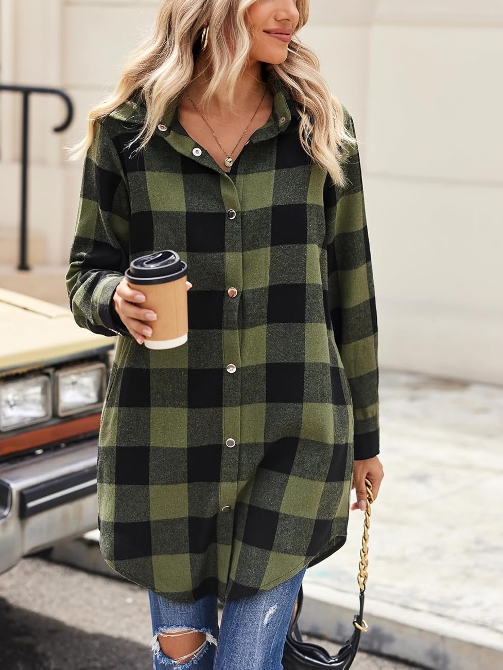 ✨Women's Flannel Long Sleeve Plaid Button Down Shirts