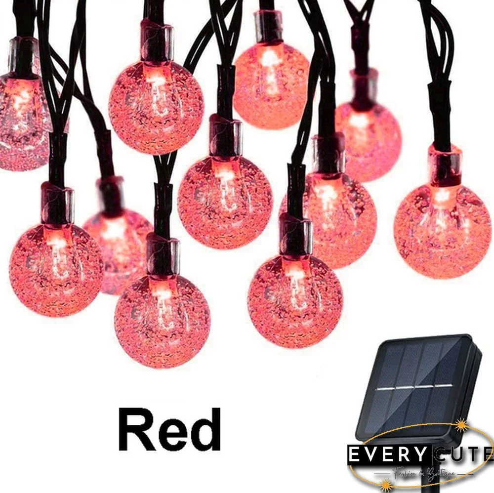 Solar String Lights Garden Outdoor String Lights Waterproof Crystal Ball Fairy Lights, Decoration Lighting for Home,Garden,Patio,Yard, Halloween,Christmas