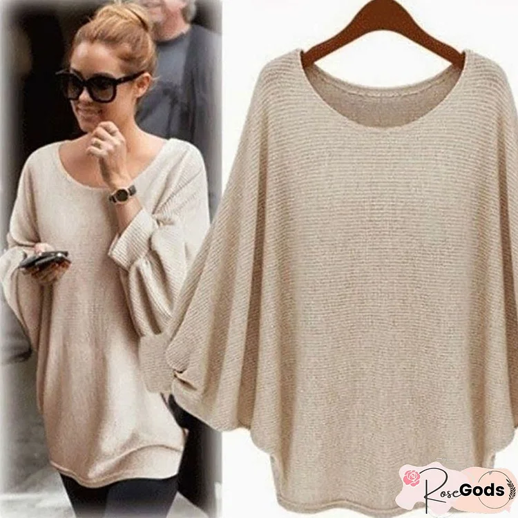 Casual Acrylic Crew Neck Sweater