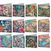 12pcs Flower Animals Diamond Art Greeting Cards DIY 12 Pack with Envelopes