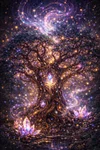 Luxury AB Velvet Diamond Painting Kit - Magic tree