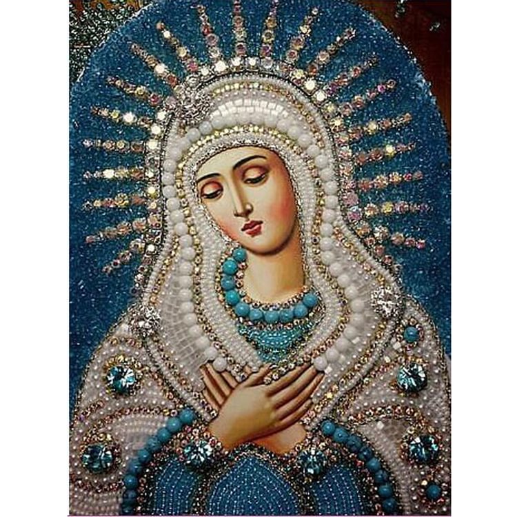 Peinture de diamant - strass de cristal - maria vierge