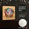(25x25cm)DIY Pearl Painting Xmas Framed Handmade Pearl Material Art Kit Living Room Decor