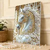 DIY Pearl Painting Horse for Home Wall Decor with Frame(30x40cm)