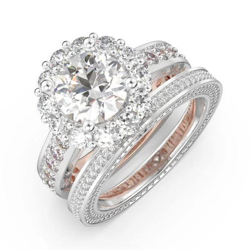Moissanite diamonds Custom 3D Jewelry Wedding Ring