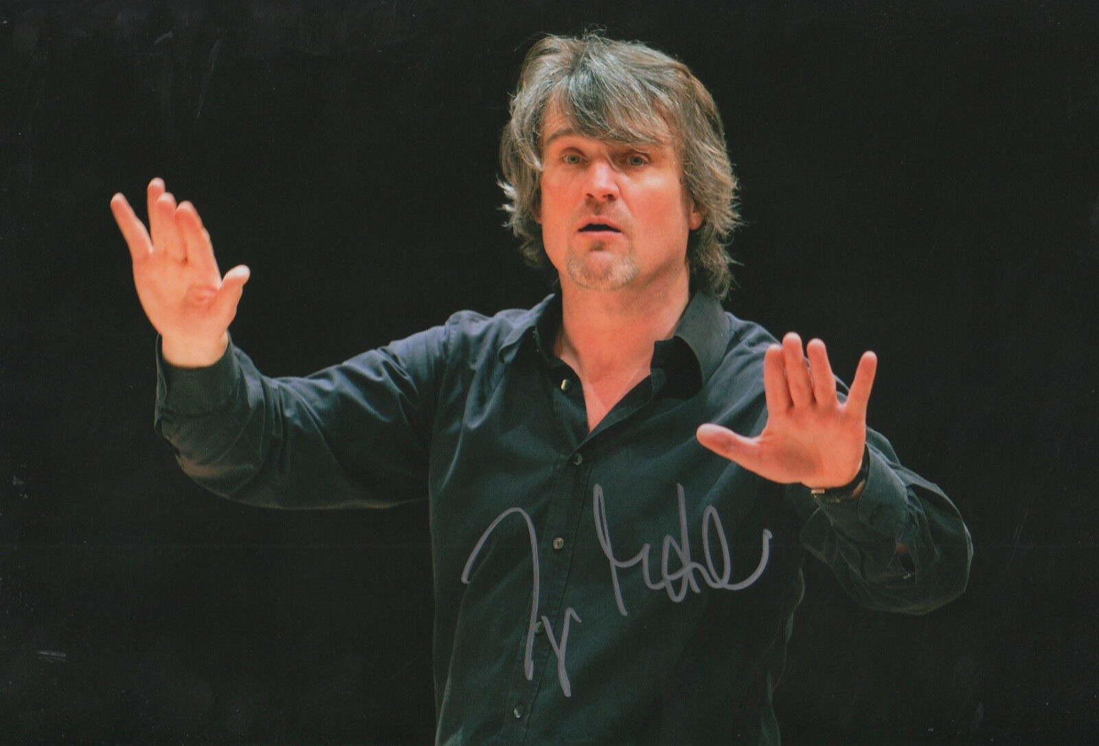 Ingo Metzmacher Conductor signed 8x12 inch Photo Poster painting autograph