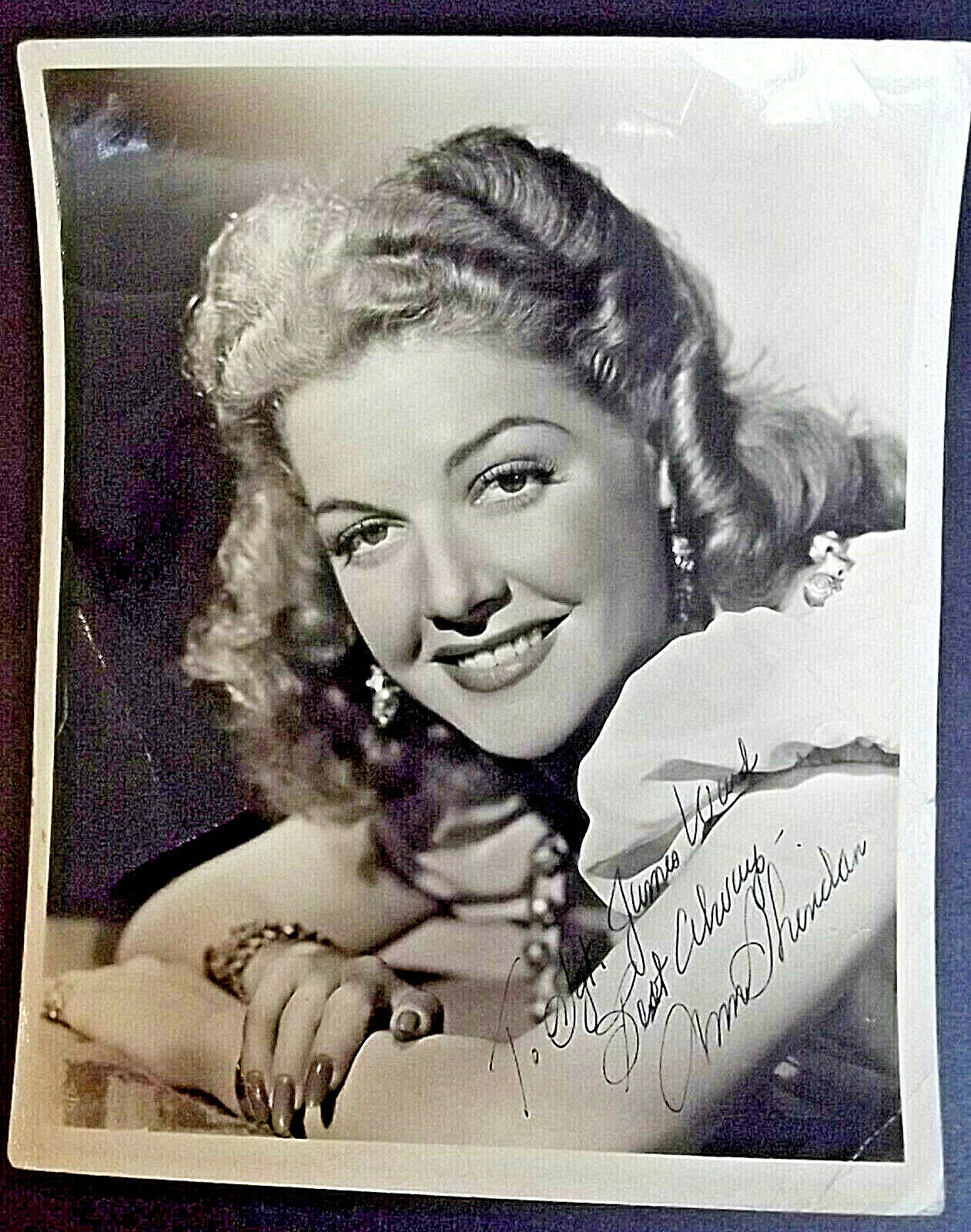 ANN SHERIDAN (ANGELS WITH DIRTY FACES) ORIGINAL AUTOGRAPH Photo Poster painting *