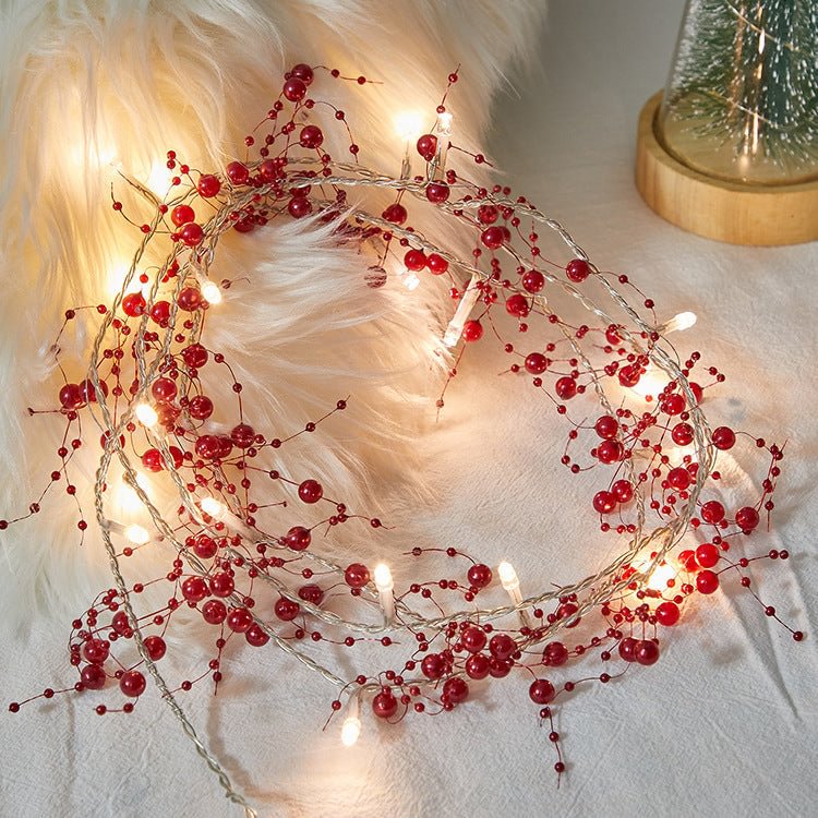 Christmas Red Beads Lights - tree - Codlins