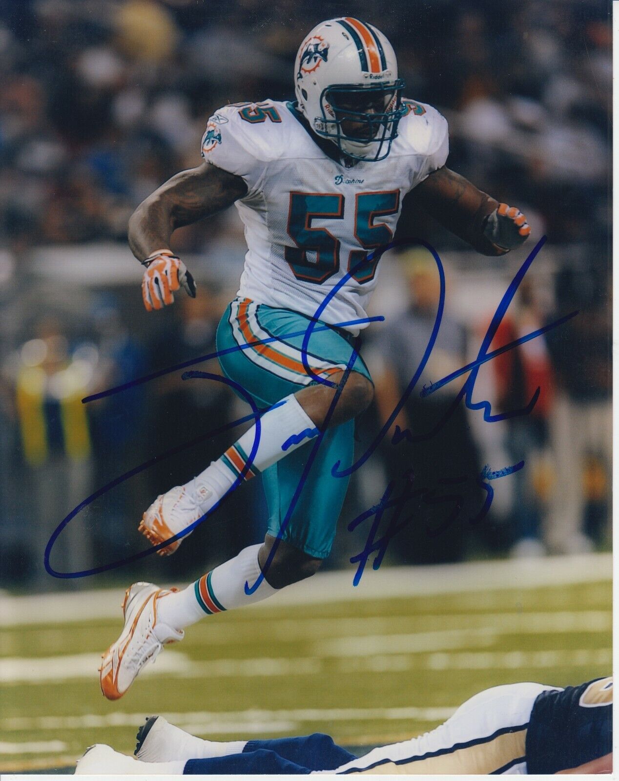 Joey Porter 8x10 Signed Photo Poster painting w/ COA Miami Dolphins #1