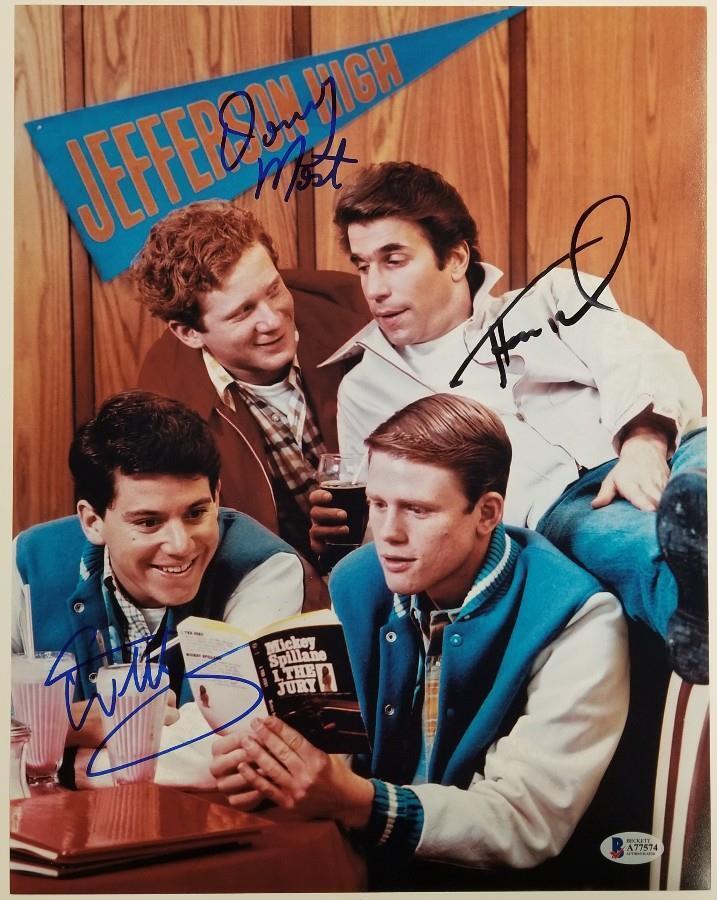 HAPPY DAYS Cast (3) Signed 11x14 Photo Poster painting #1 Winkler Williams Most ~Beckett BAS COA