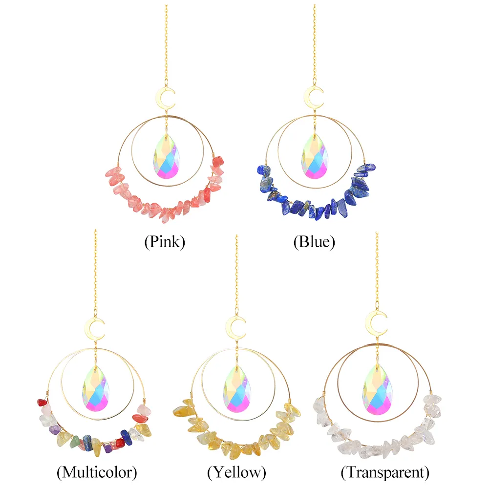 Crystal Sun Light Trapping Wind Chime Pendant Prism Lighting Catching Decor