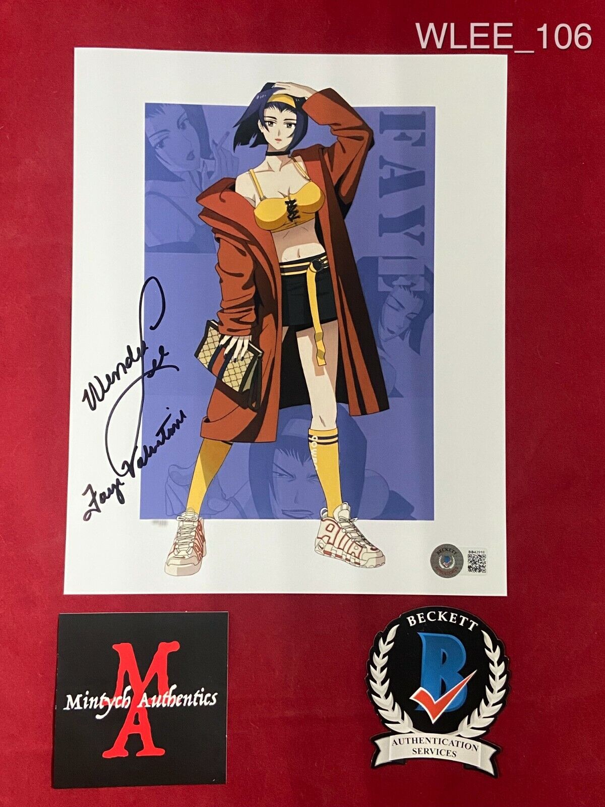 WENDEE LEE SIGNED 8x10 Photo Poster painting! COWBOY BEBOP! FAYE VALENTINE! BECKETT COA! ANIME!