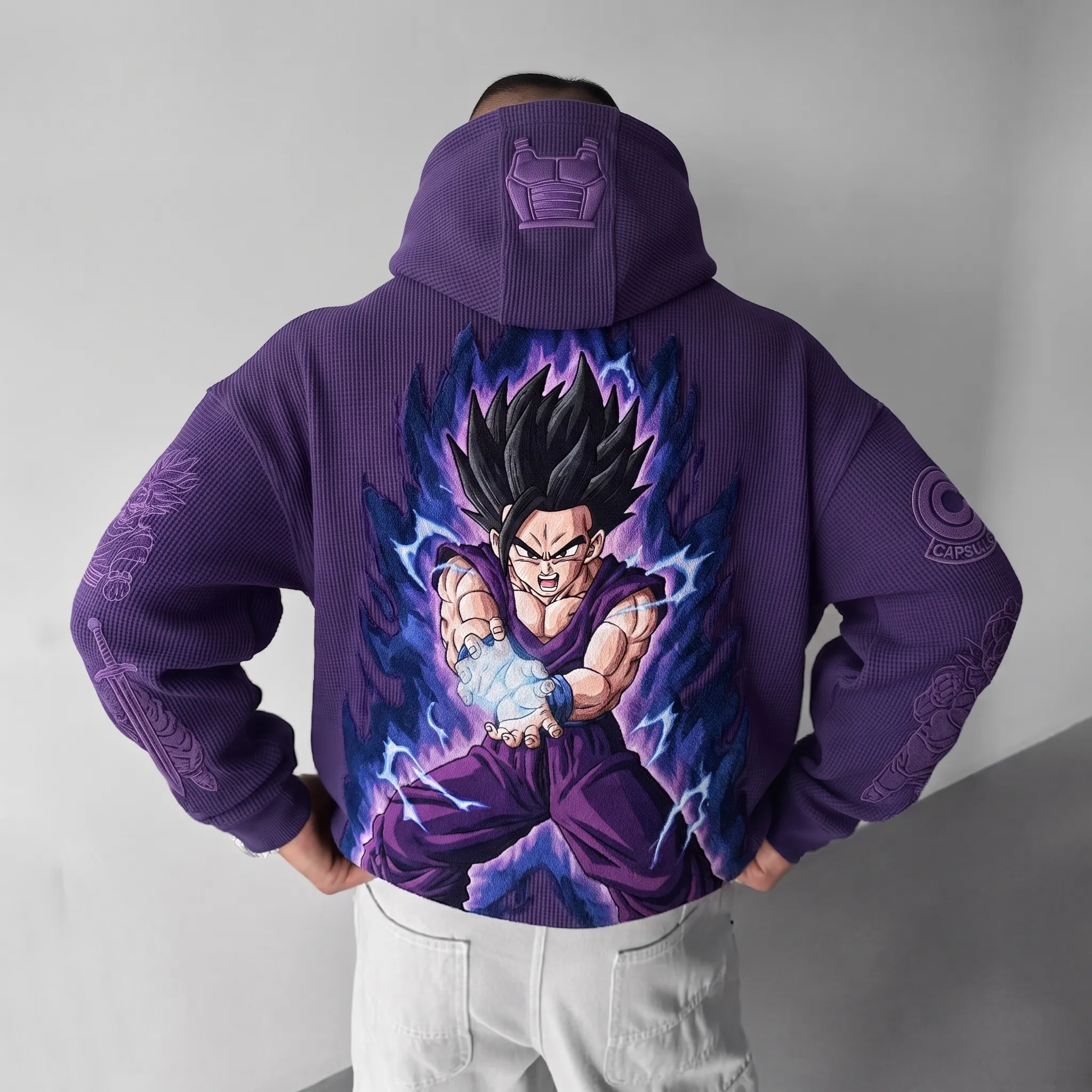 Men's Cartoon Anime Long-Sleeve Hoodie