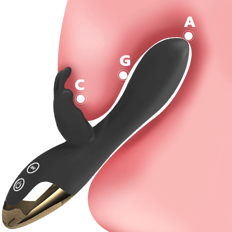 Dual-motor Rabbit Vibrators Sex Toys With 10 Vibrations - Rose Toy