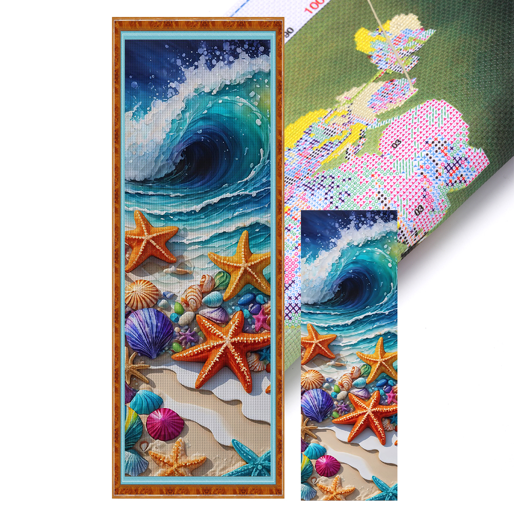 Starfish Full 11CT Pre-stamped Canvas(30*90cm) Cross Stitch