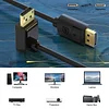 Angled DisplayPort 1.4 Cable - 90 - Degree Upward Right Angle, 8K 60Hz, 4K 144Hz, 2K 240Hz for Gaming Monitors and Graphics Cards - SIKAI CASE