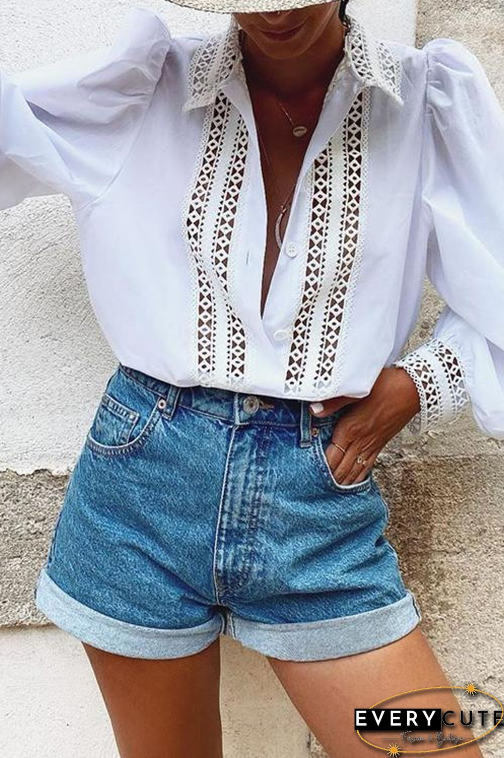 Classic Pocket High Waist Denim Shorts